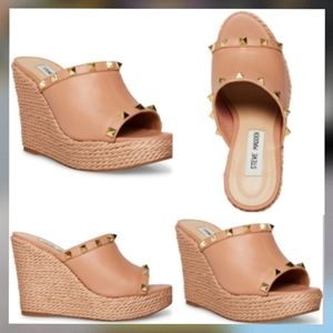 STEVE Madden Manners, Leather Wedge platform sandals